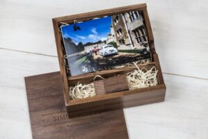 Wood USB 3.0 & Photo 6x4 Slide Box (Square/Rectangle)