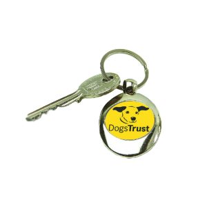 Aries Metal Trolley Token Keychain