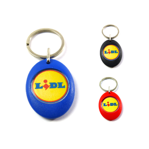 Libra Plastic Trolley Token Keychain