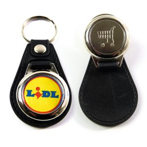 Virgo Metal & PU Trolley Token Keychain